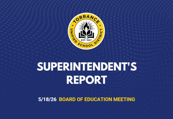 Superintendent's Update May 18th