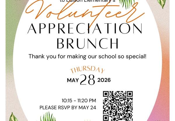 Parent Volunteer Appreciation 5/28