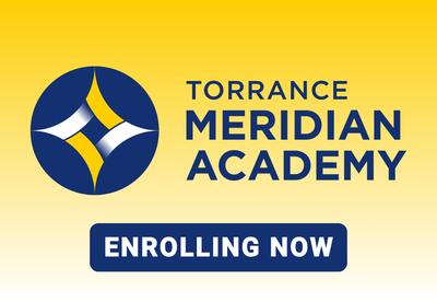 Torrance Meridian Academy Charter Enrollment banner.