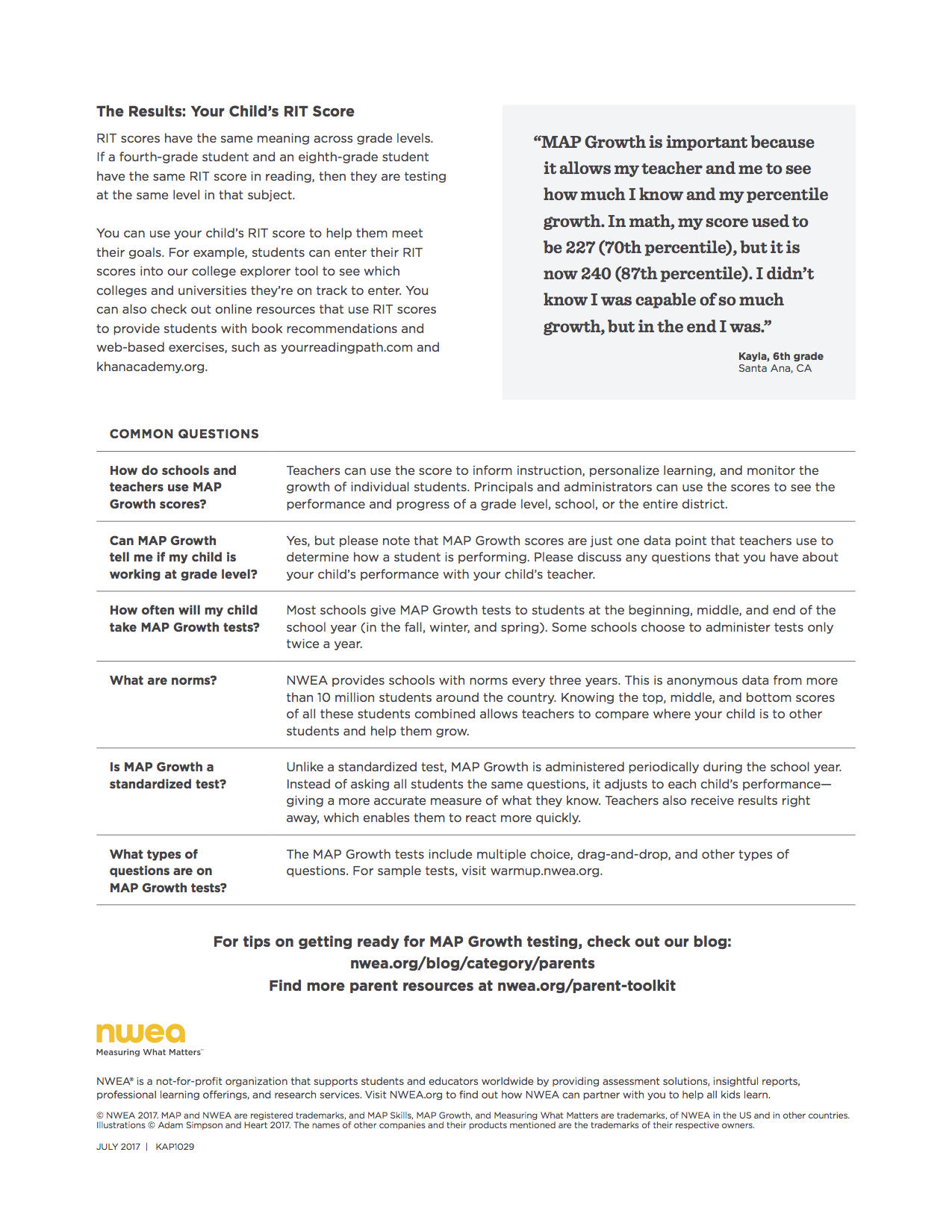 Parent's Guide to MAP Growth