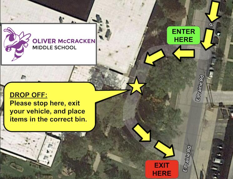 Map for drop-off items