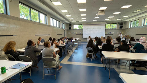 Photo of staff learning session