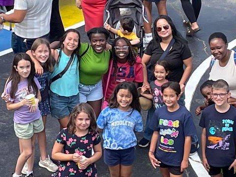 photo of students at the back to school bash