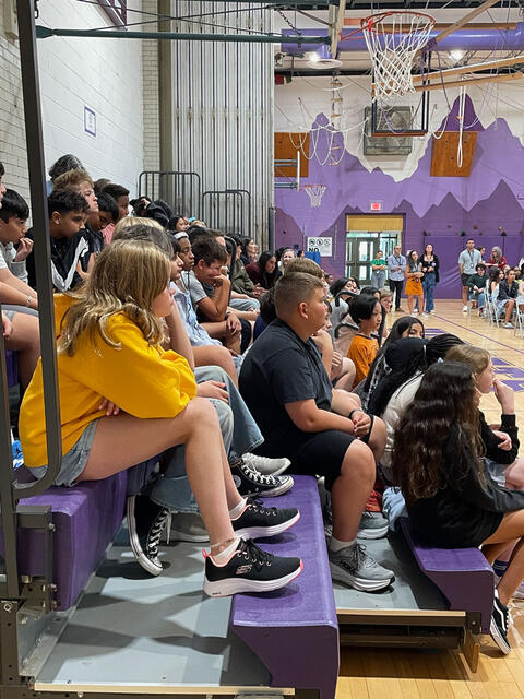 New McCracken students at their Welcome assembly