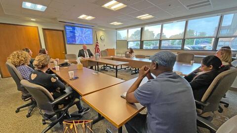 photo of superintendent and guests