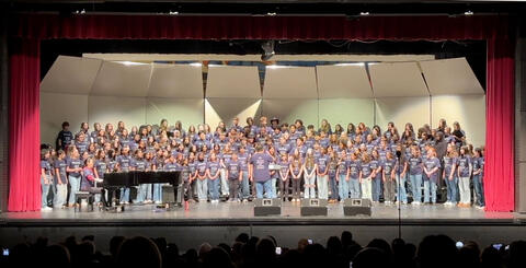 photo of combined choirs in performance