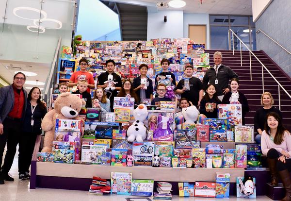 Maple Student Council Donates a Mountain of Toys to Those In Need